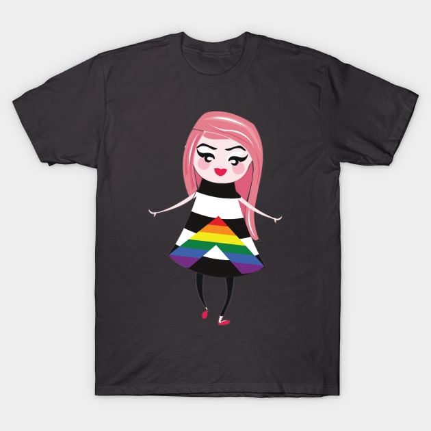 Straight Ally pride flag T-Shirt by snowshade